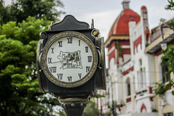 A classic vintage clock showcasing intricate details, capturing the essence of Almaty’s vintage vibes and timeless elegance.
