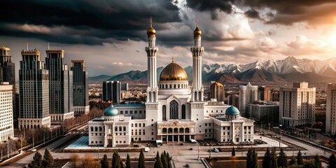 Explore Almaty’s religious harmony through stunning landmarks like mosques, churches, and temples, set against breathtaking mountain views.