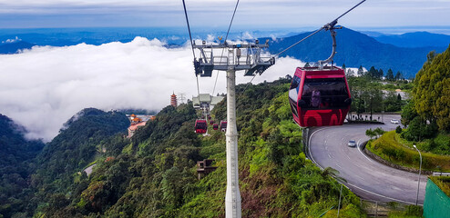 A Haven of Entertainment at Genting Highlands – Featuring vibrant attractions, thrilling rides, and lively entertainment surrounded by scenic mountain views.
