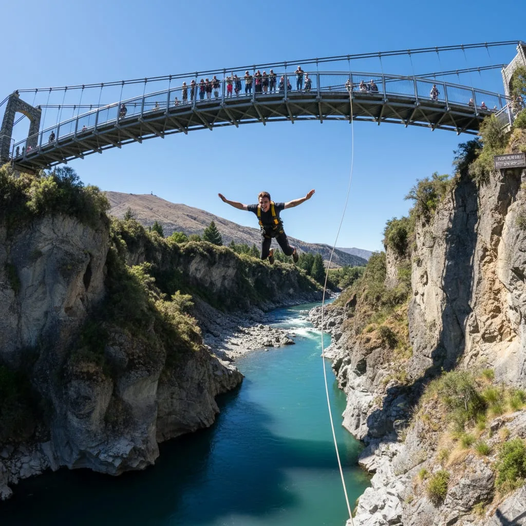 bungee jumping Queenstown New Zealand adventure travel