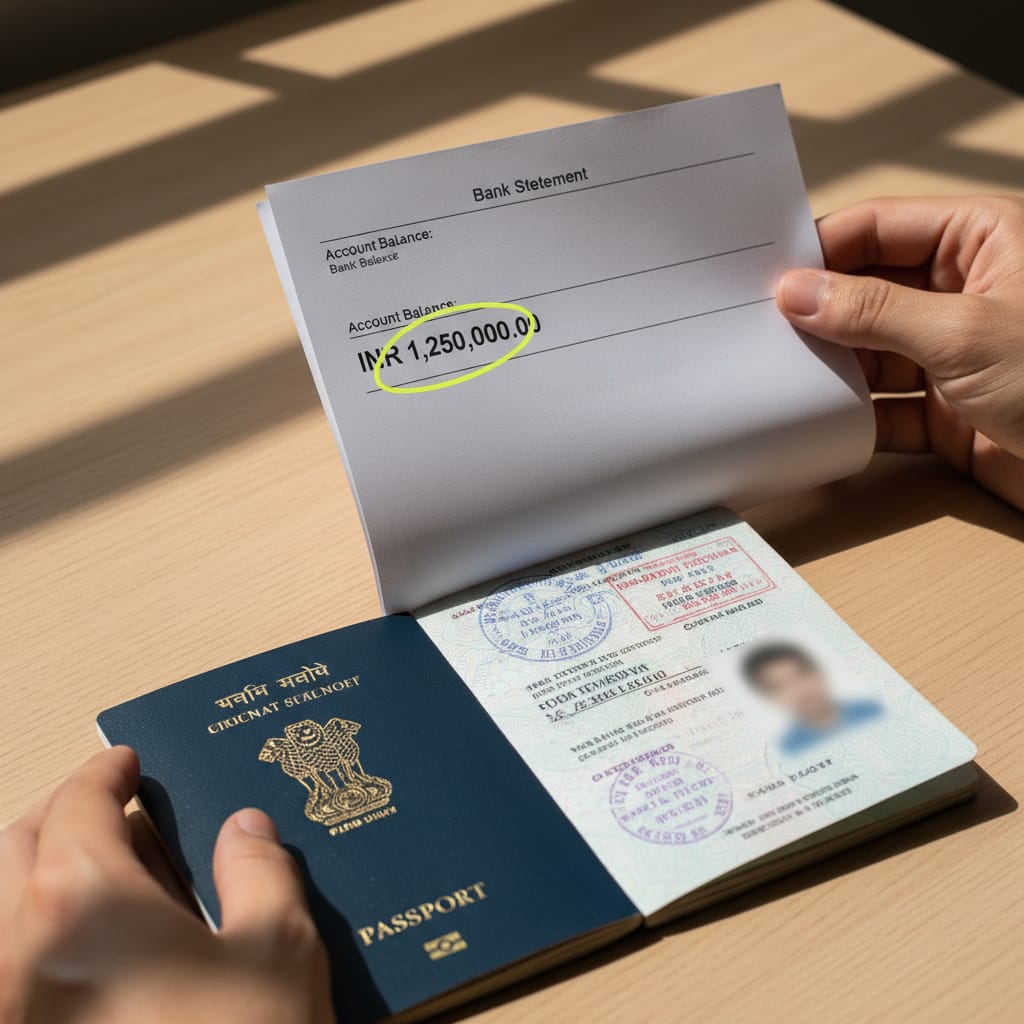 bali proof of funds bank statement and passport documents