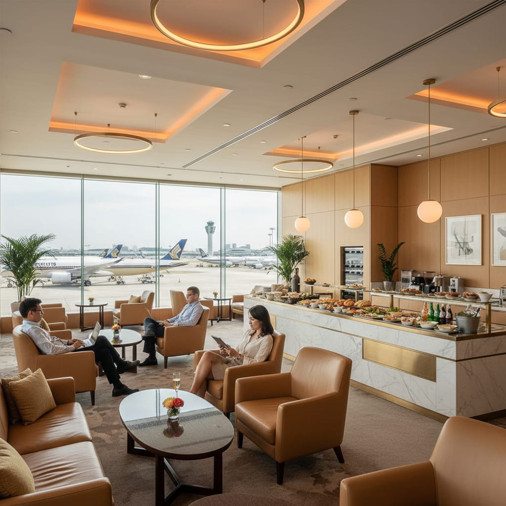 changi airport guide transit lounge with comfortable seating