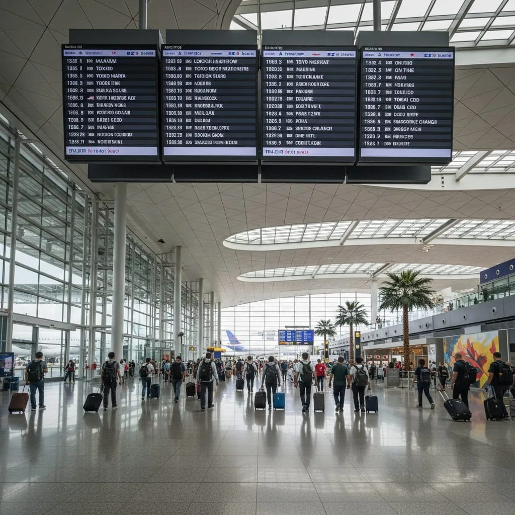 airport departure terminal for booking cheap international flights from india