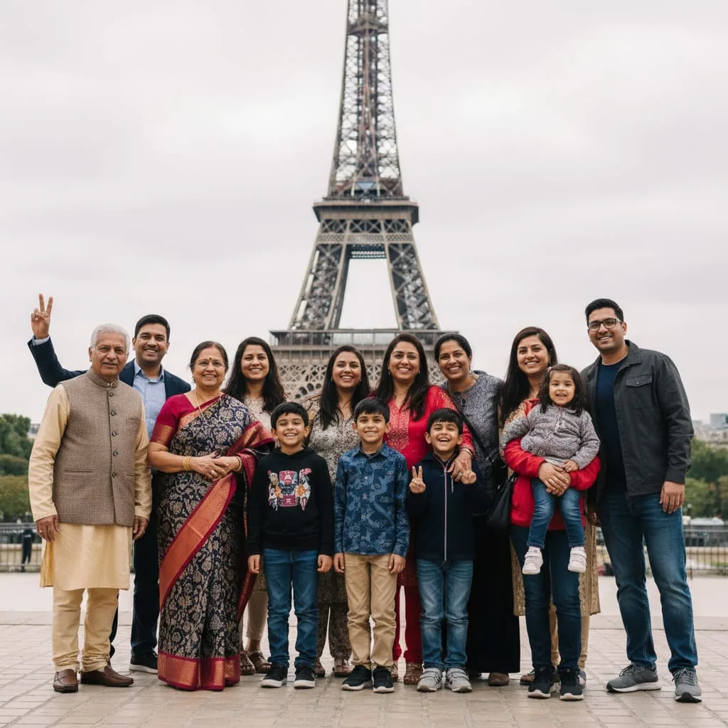 large indian families abroad