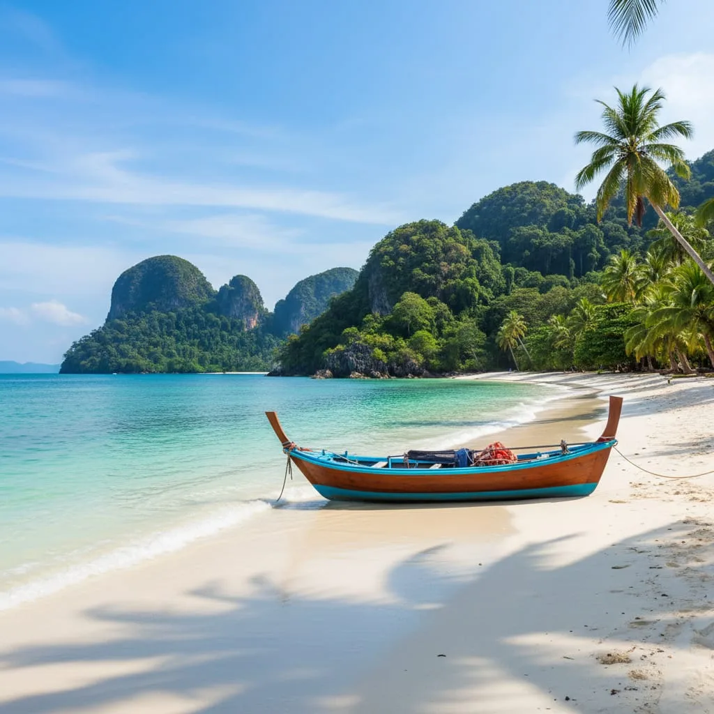 Langkawi island Malaysia beach with turquoise water