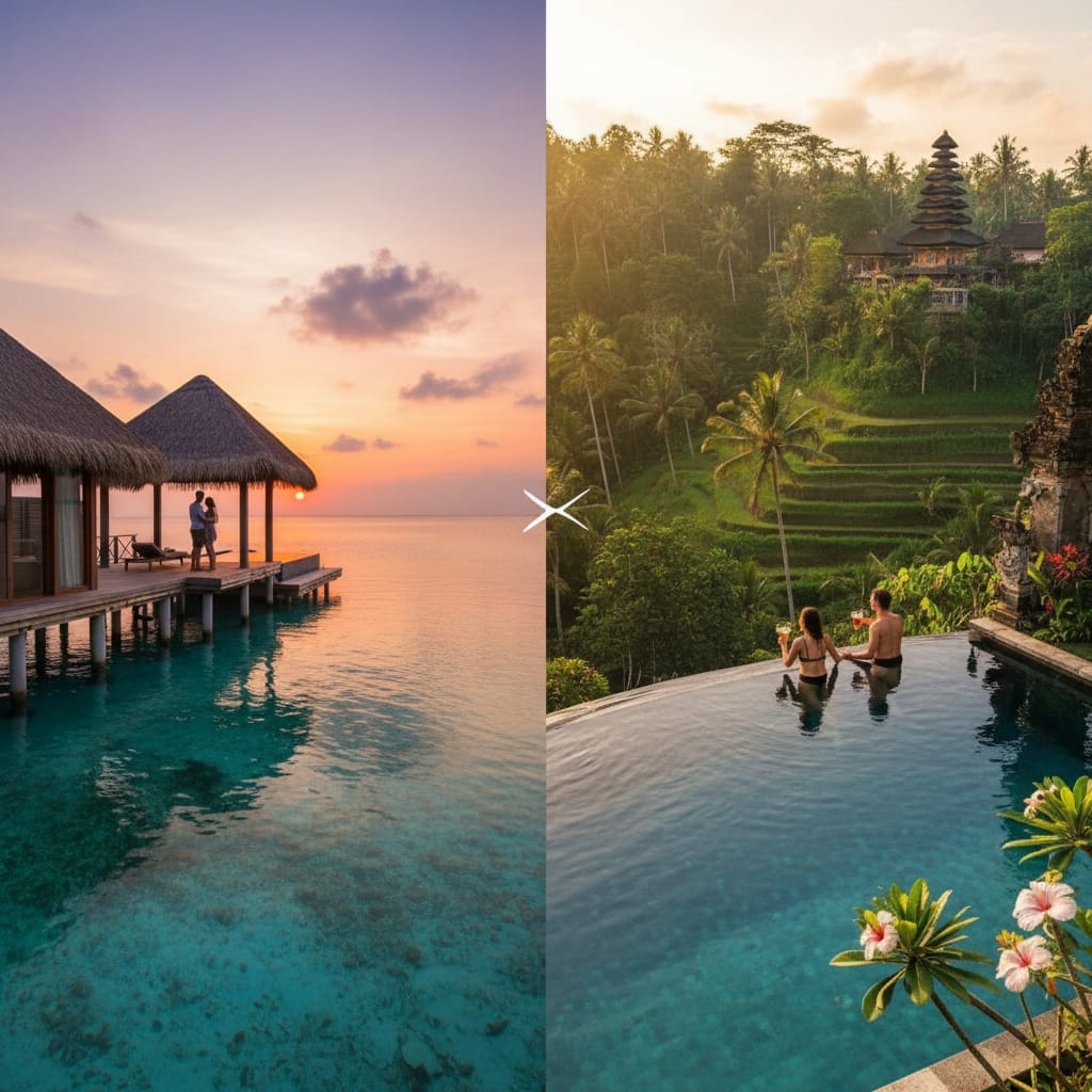 maldives vs bali honeymoon