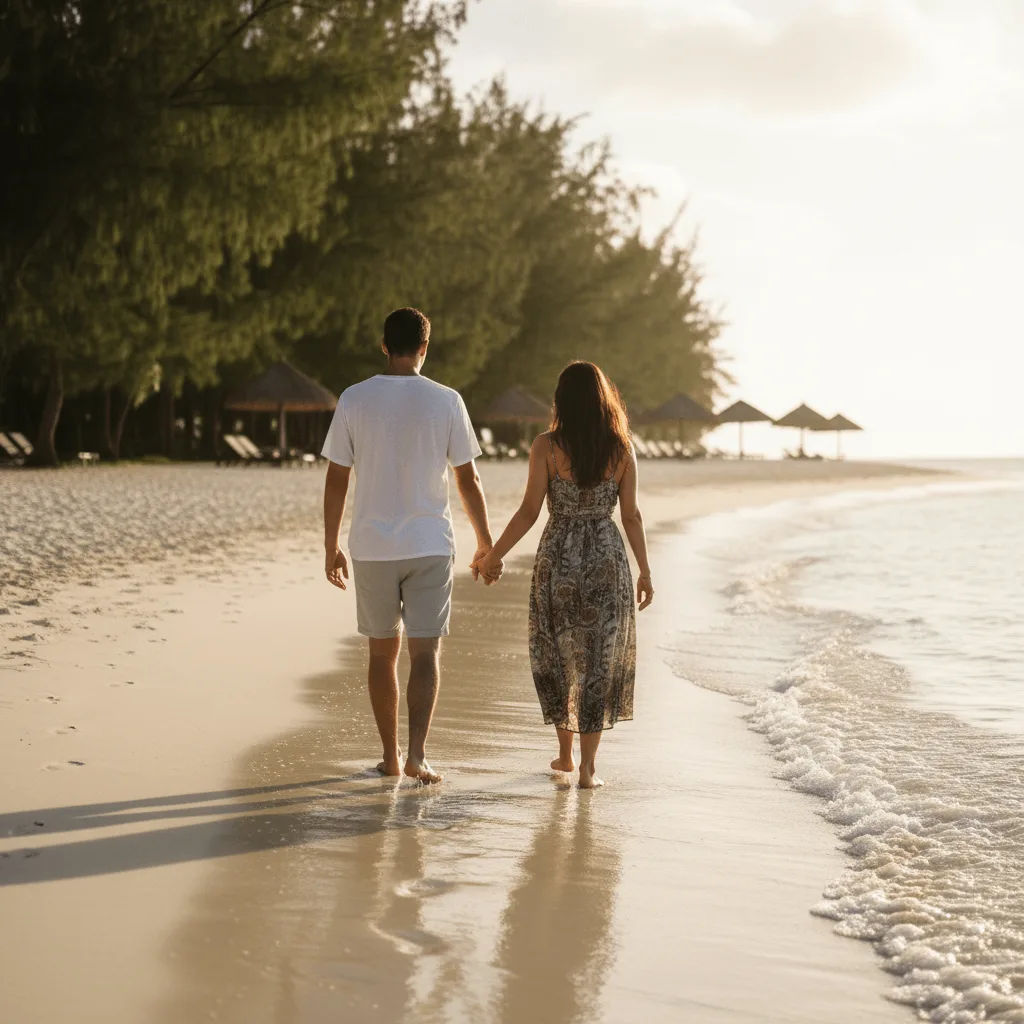 Snorkeling over coral reef near Ile aux Cerfs - water activities add to mauritius trip cost from india