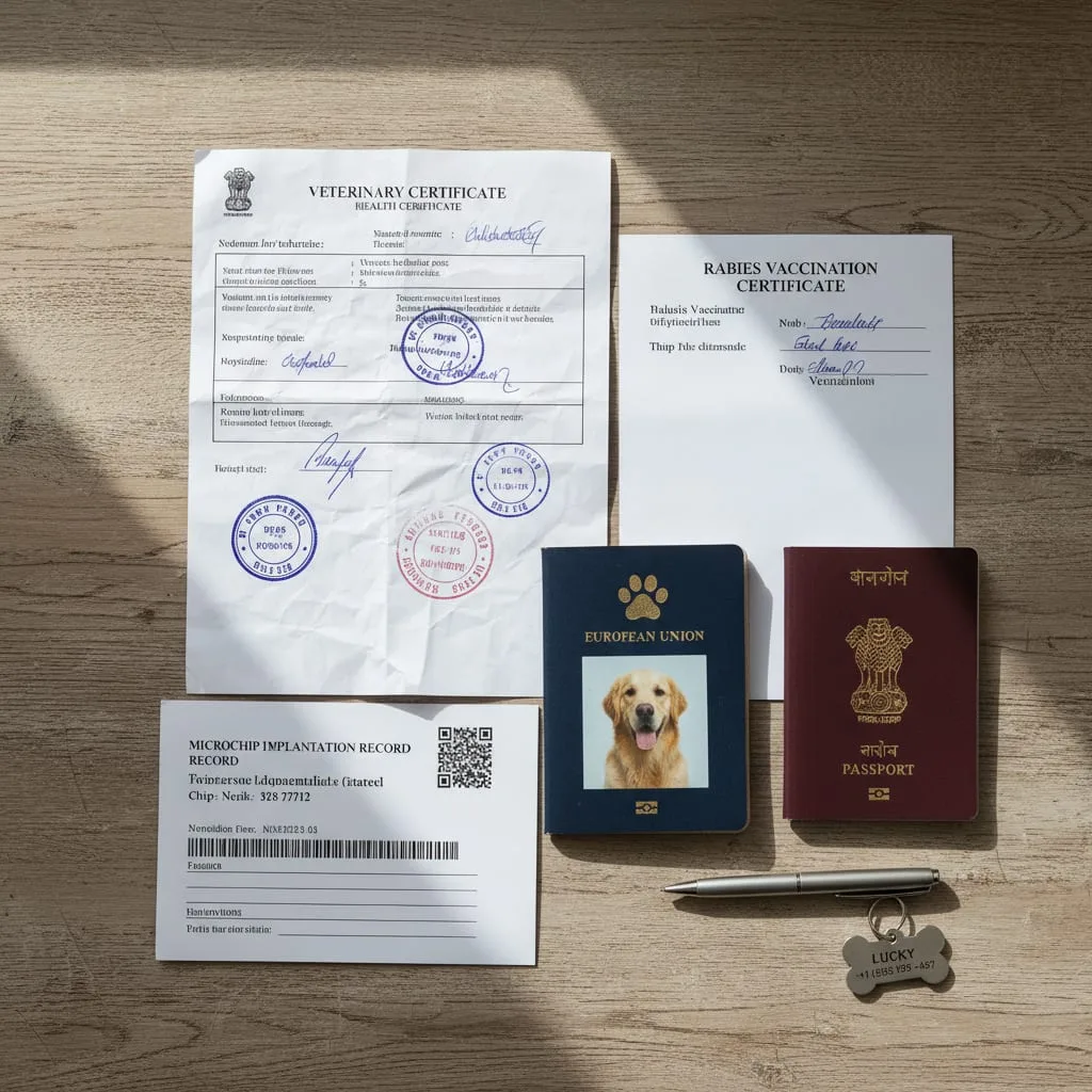pet passport documents india veterinary certificate