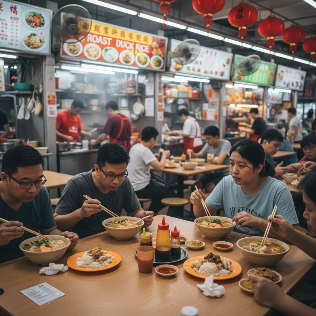 Singapore tour package food experience at hawker center