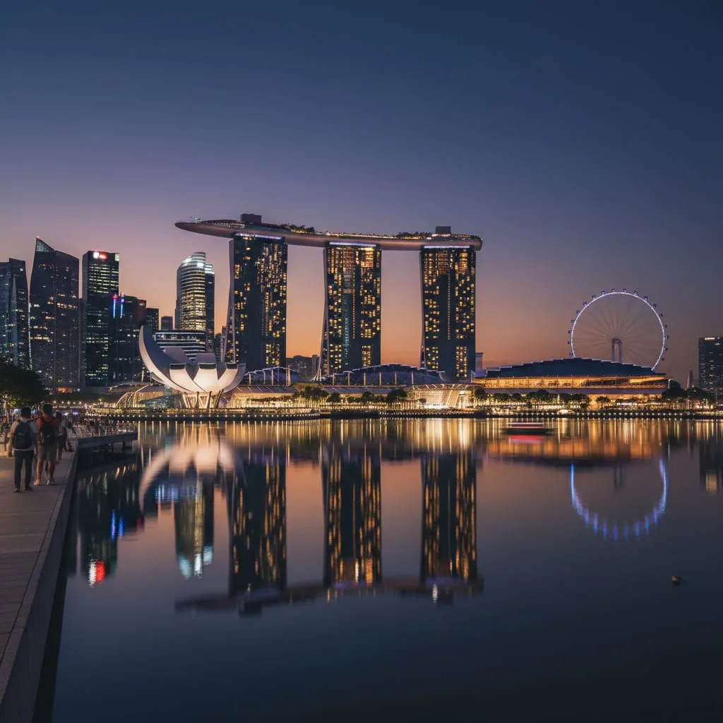 Singapore Marina Bay skyline comparing singapore vs bangkok for indians