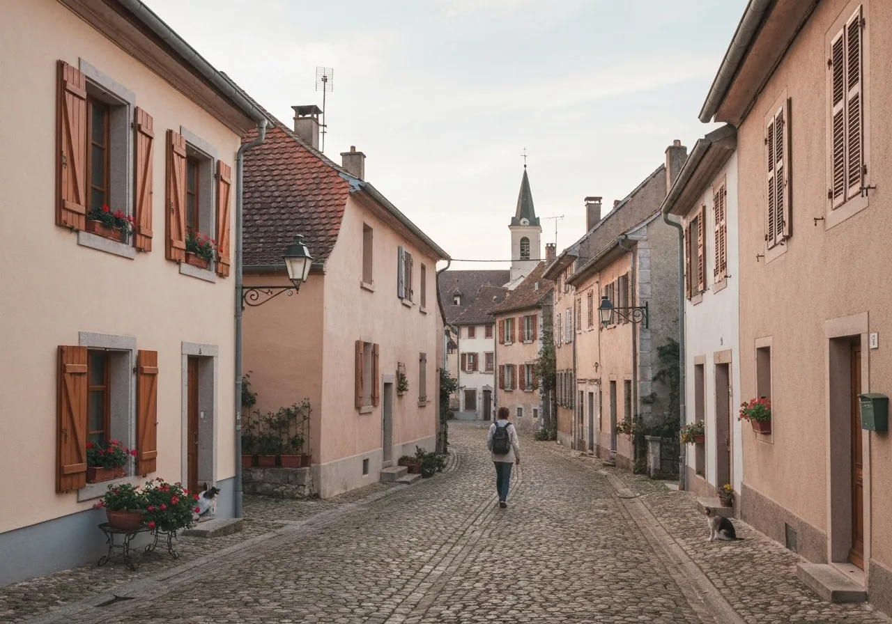 European village morning slow travel destination