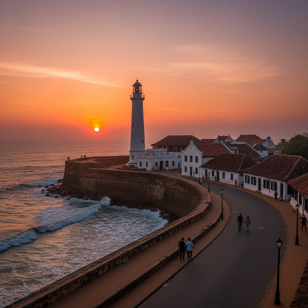 Galle Fort lighthouse sri lanka from india