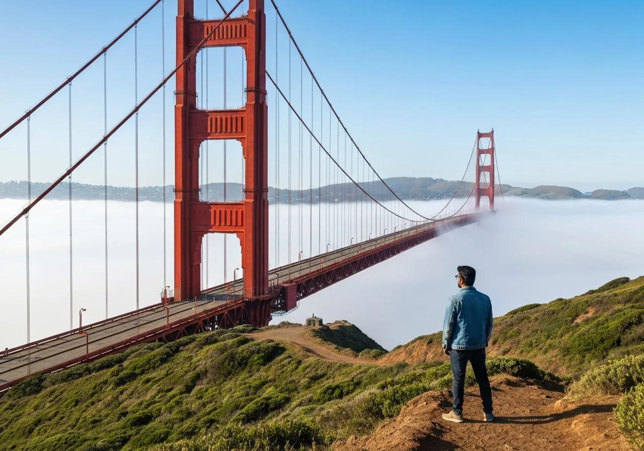Golden Gate Bridge San Francisco usa trip from india cost planning
