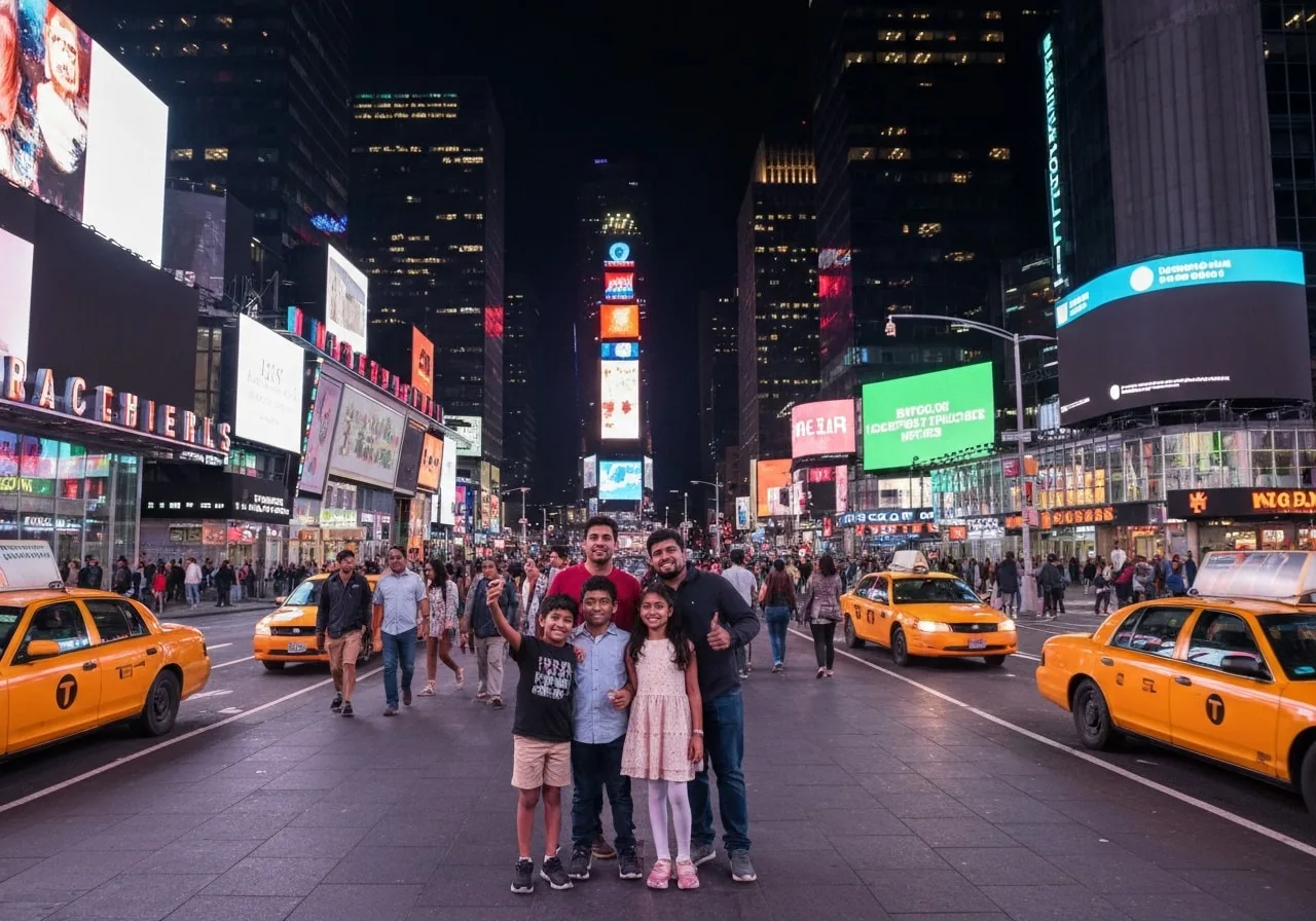 Times Square New York night usa trip from india first timer