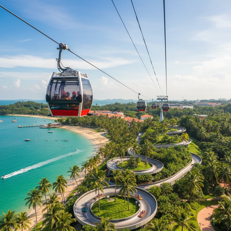 Sentosa Island — Cable Car, Luge & Wings of Time