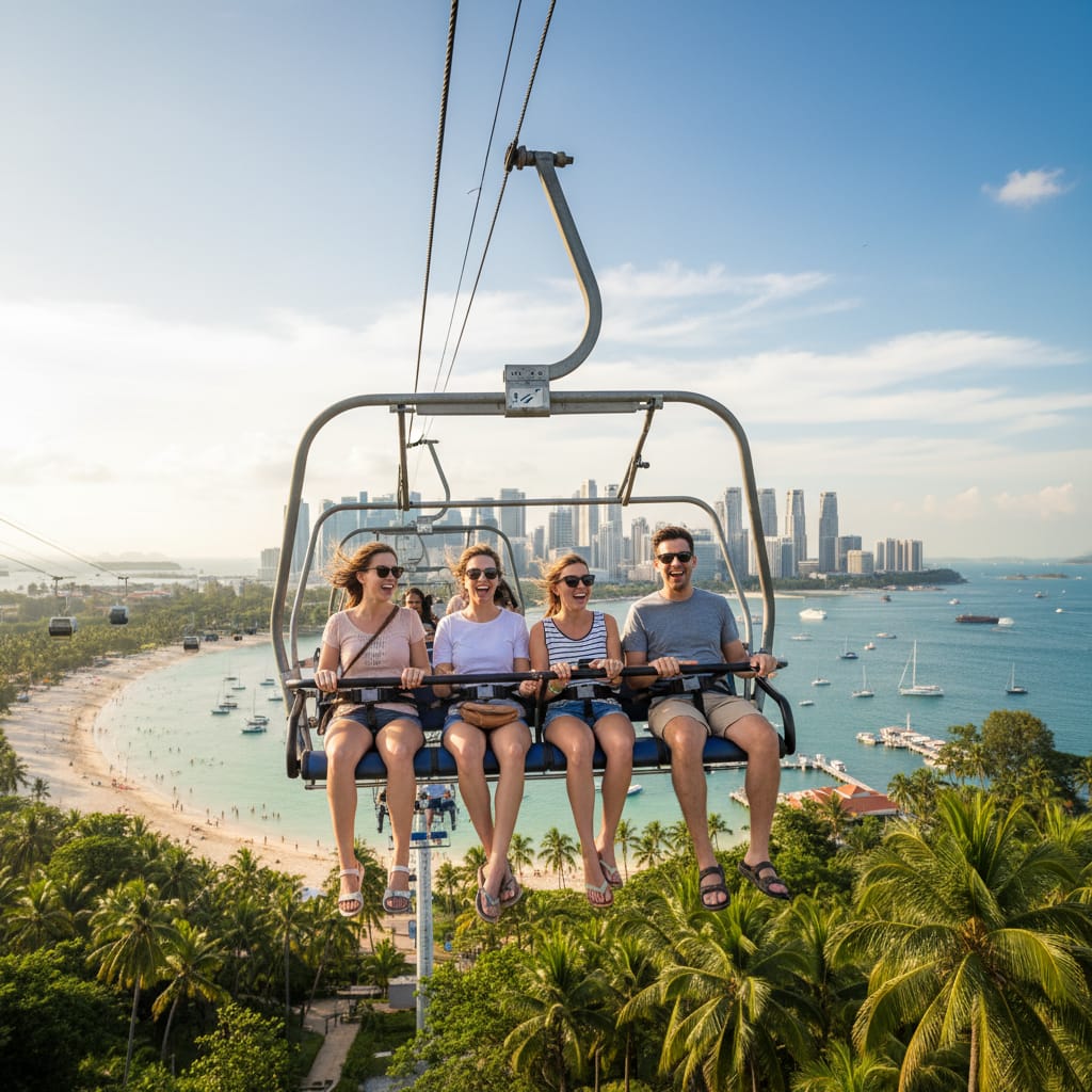 Sentosa Island — Cable Car, Luge & Wings of Time